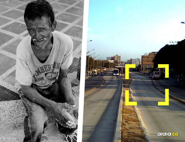 Aristóbulo De la Hoz Ramos, de 65 años, fue embestido por una motocicleta (derecha) cuando atravesaba la Murillo. | Al Día
