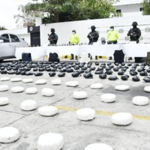 Material incautado por la Policía Metropolitana de Barranquilla. 